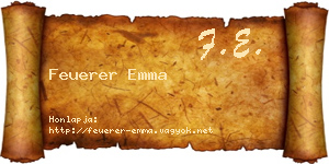 Feuerer Emma névjegykártya